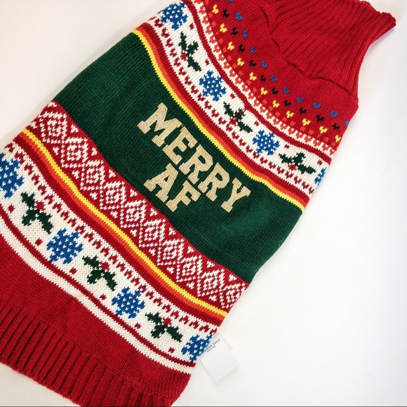 American Eagle Outfitters | Dog | Nwt Dog Sweater Merry Af Sz M | Poshmark